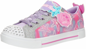SKECHERS Tenisky 'TWINKLE SPARKS - UNDERWATER M'  levanduľová / strieborná