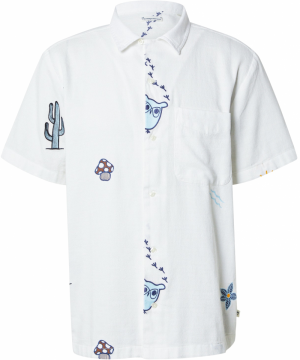 KnowledgeCotton Apparel Košeľa  námornícka modrá / svetlomodrá / čokoládová / biela