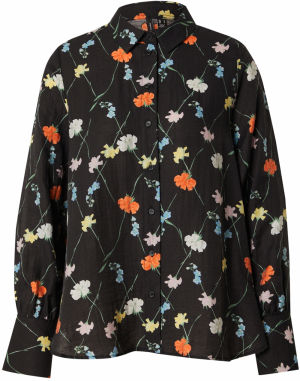 VERO MODA Blúzka 'VMFLORA OLGA'  svetlomodrá / oranžová / čierna / biela