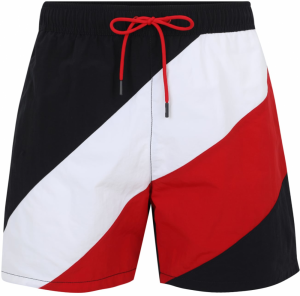 Tommy Hilfiger Underwear Plavecké šortky  námornícka modrá / tmavočervená / biela