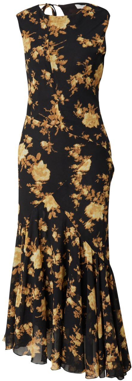 TOPSHOP Šaty  tmavohnedá / medová