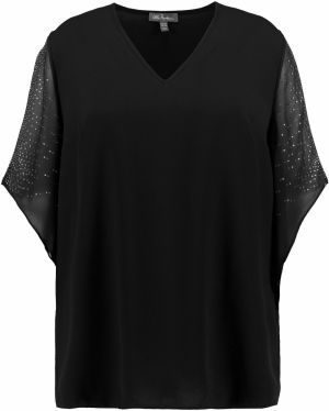Ulla Popken Blúzka  čierna / strieborná