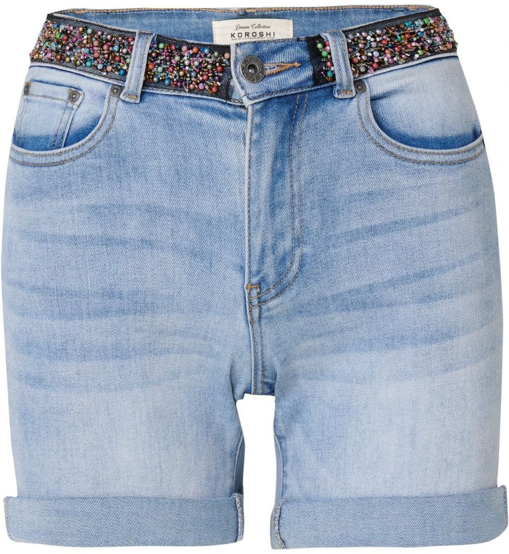 KOROSHI Džínsy  modrá denim