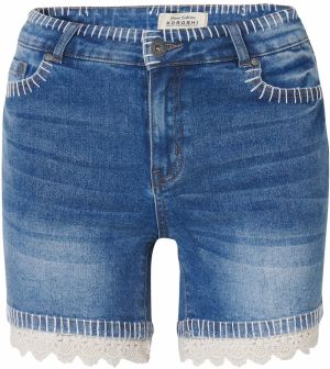 KOROSHI Džínsy  modrá denim / šedobiela