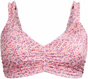 Swim by Zizzi Bikinový top 'Srika'  krémová / svetlomodrá / jasne červená