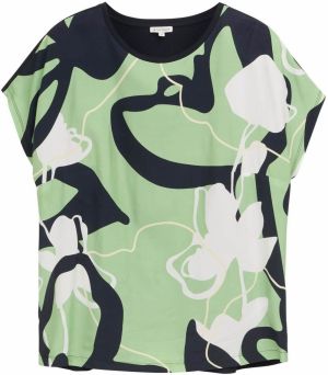 Tom Tailor Women + Tričko  béžová / svetlozelená / čierna / biela