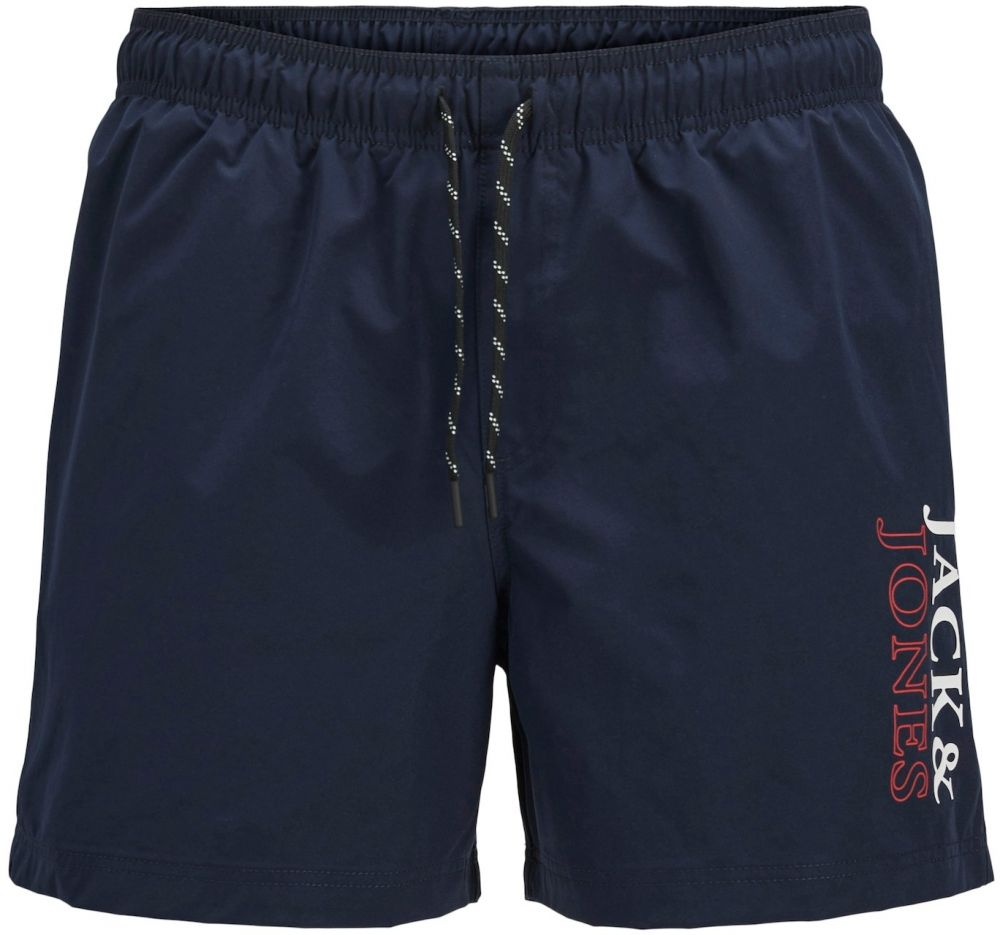 JACK & JONES Plavecké šortky 'JPSTMaui'  námornícka modrá / červená / biela