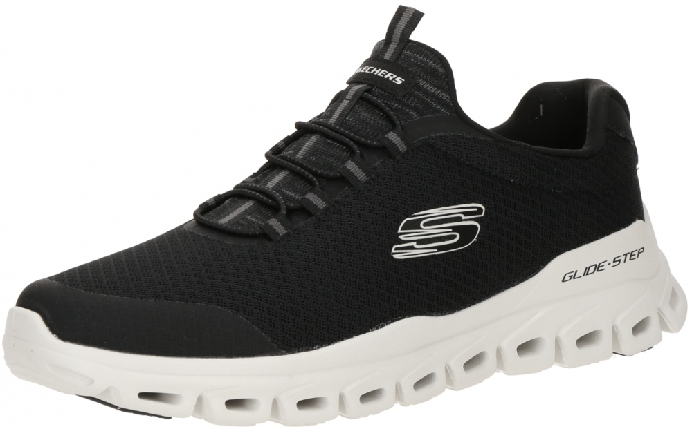 SKECHERS Slip-on obuv 'Glide-Step'  čierna / biela