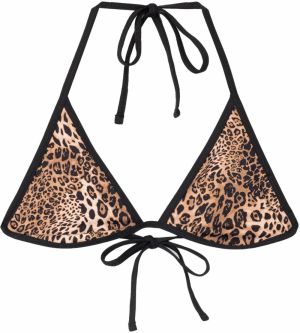 Bershka Bikinový top  béžová / hnedá / čierna