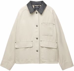 Pull&Bear Prechodná bunda  nebielená / čierna