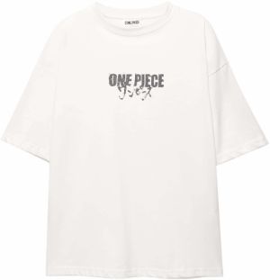 Pull&Bear Tričko  čierna / biela