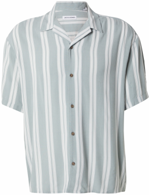 JACK & JONES Košeľa 'JJEJeff'  pastelovo zelená / biela