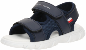 TOMMY HILFIGER Otvorená obuv  námornícka modrá / červená / biela