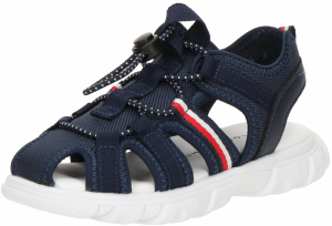 TOMMY HILFIGER Otvorená obuv  námornícka modrá / červená / biela