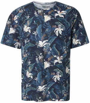 JACK & JONES Tričko 'JJEBryan'  tmavomodrá / sivá / zelená / biela