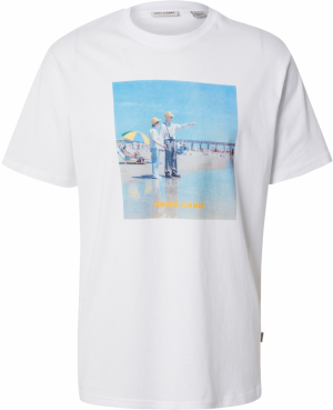 Only & Sons Tričko 'ONSMAX FOREVER SUMMMER'  béžová / svetlomodrá / žltá / biela