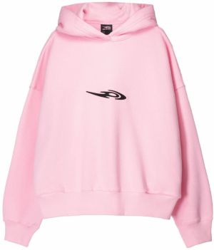 Bershka Mikina  ružová / čierna