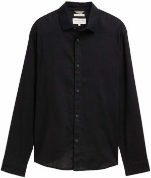 TOM TAILOR DENIM Košeľa  čierna