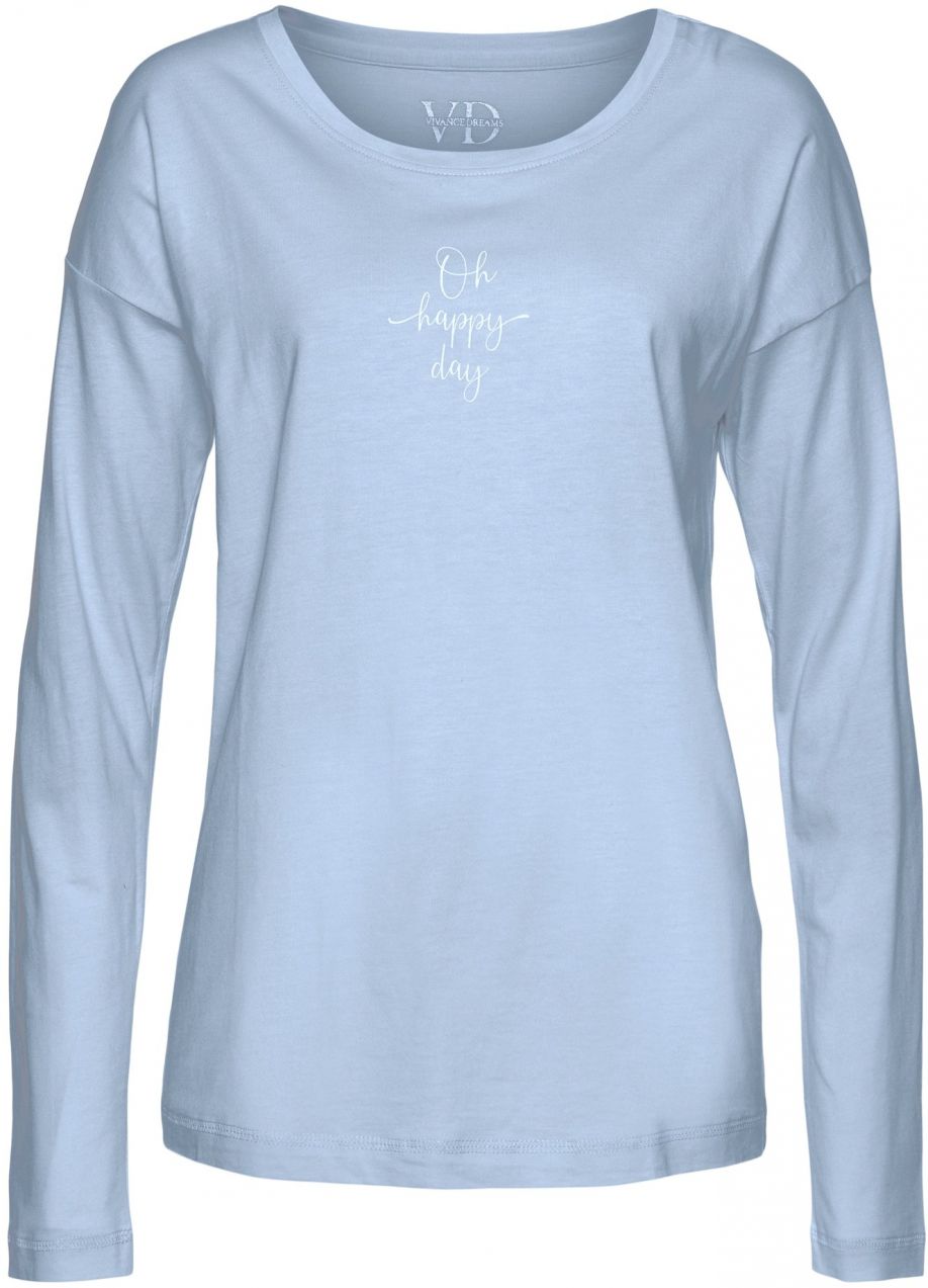 VIVANCE Tričká na spanie  svetlomodrá / biela