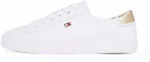 TOMMY HILFIGER Nízke tenisky  zlatá / biela