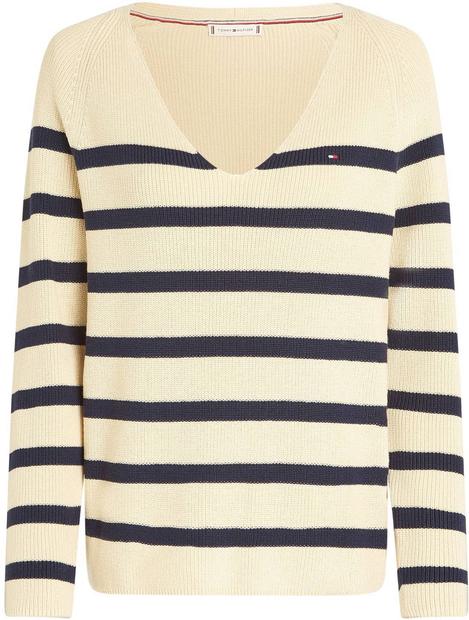 TOMMY HILFIGER Sveter  námornícka modrá / biela ako vlna