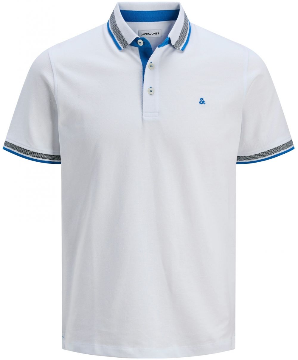 JACK & JONES Tričko 'JJEPAULOS'  modrá / sivá / biela