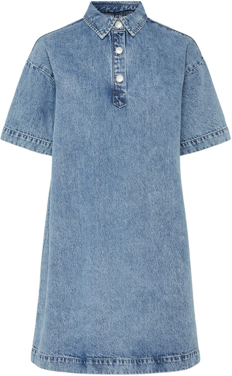 PIECES Košeľové šaty 'KENYA'  modrá denim