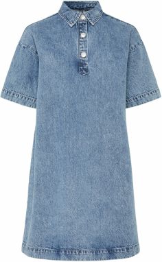 PIECES Košeľové šaty 'KENYA'  modrá denim