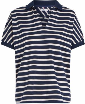 TOMMY HILFIGER Tričko  námornícka modrá / prírodná biela