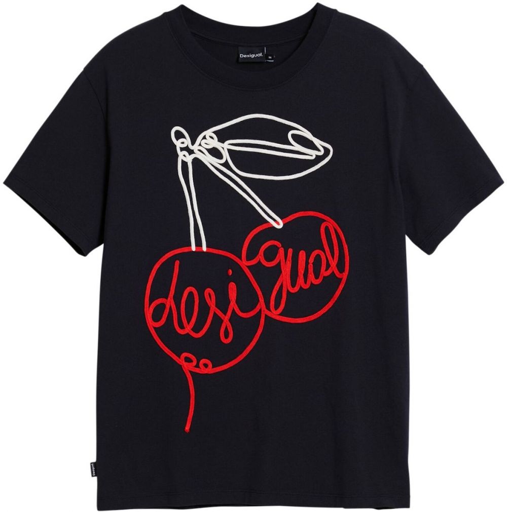 Desigual Tričko 'Cherry'  červená / čierna / biela