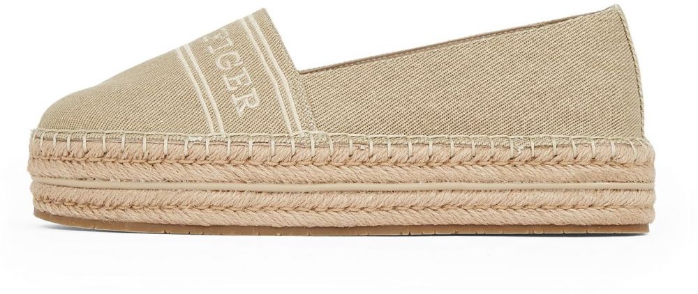 TOMMY HILFIGER Espadrilky  béžová / biela