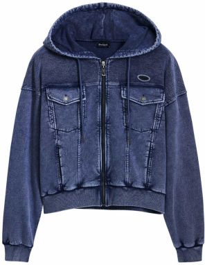 Desigual Tepláková bunda  tmavomodrá