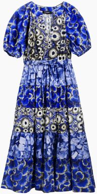 Desigual Šaty 'Designed by Mr. Christian Lacroix'  modrá / čierna / biela