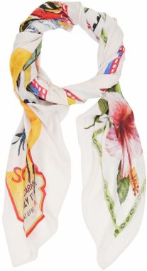 Desigual Šál 'Stamp'  žltá / zelená / červená / biela