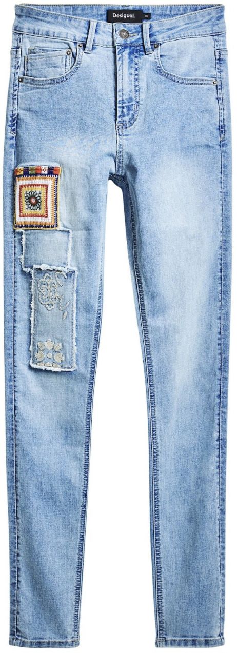 Desigual Džínsy  modrá / modrá denim / žltá / červená