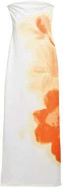 Desigual Šaty  oranžová / homárová / biela