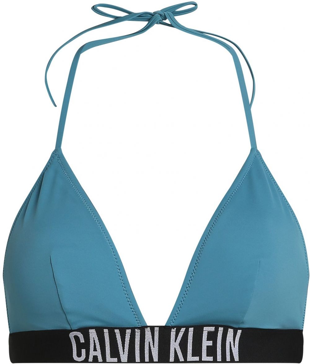 Calvin Klein Swimwear Bikinový top  modrá / čierna / biela