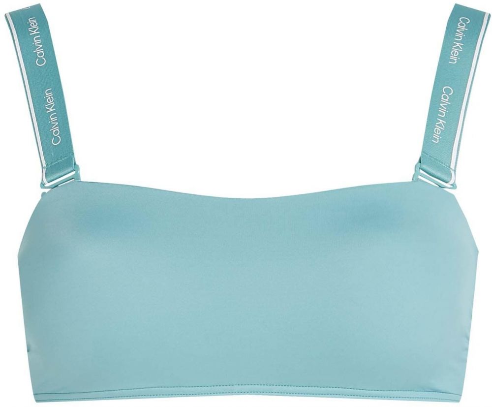 Calvin Klein Swimwear Bikinový top  mätová / biela