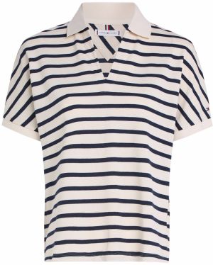 TOMMY HILFIGER Tričko  tmavomodrá / biela