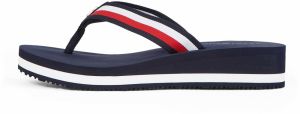 TOMMY HILFIGER Žabky  námornícka modrá / červená / biela