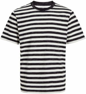 JACK & JONES Tričko  čierna / biela