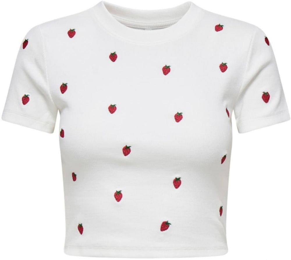 ONLY Tričko 'ONLFRUITY'  zelená / červená / biela