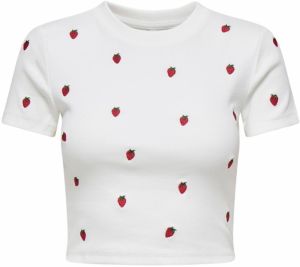 ONLY Tričko 'ONLFRUITY'  zelená / červená / biela
