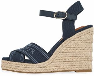 TOMMY HILFIGER Sandále  modrosivá / tmavomodrá