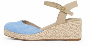 TOMMY HILFIGER Espadrilky  piesková / svetlomodrá