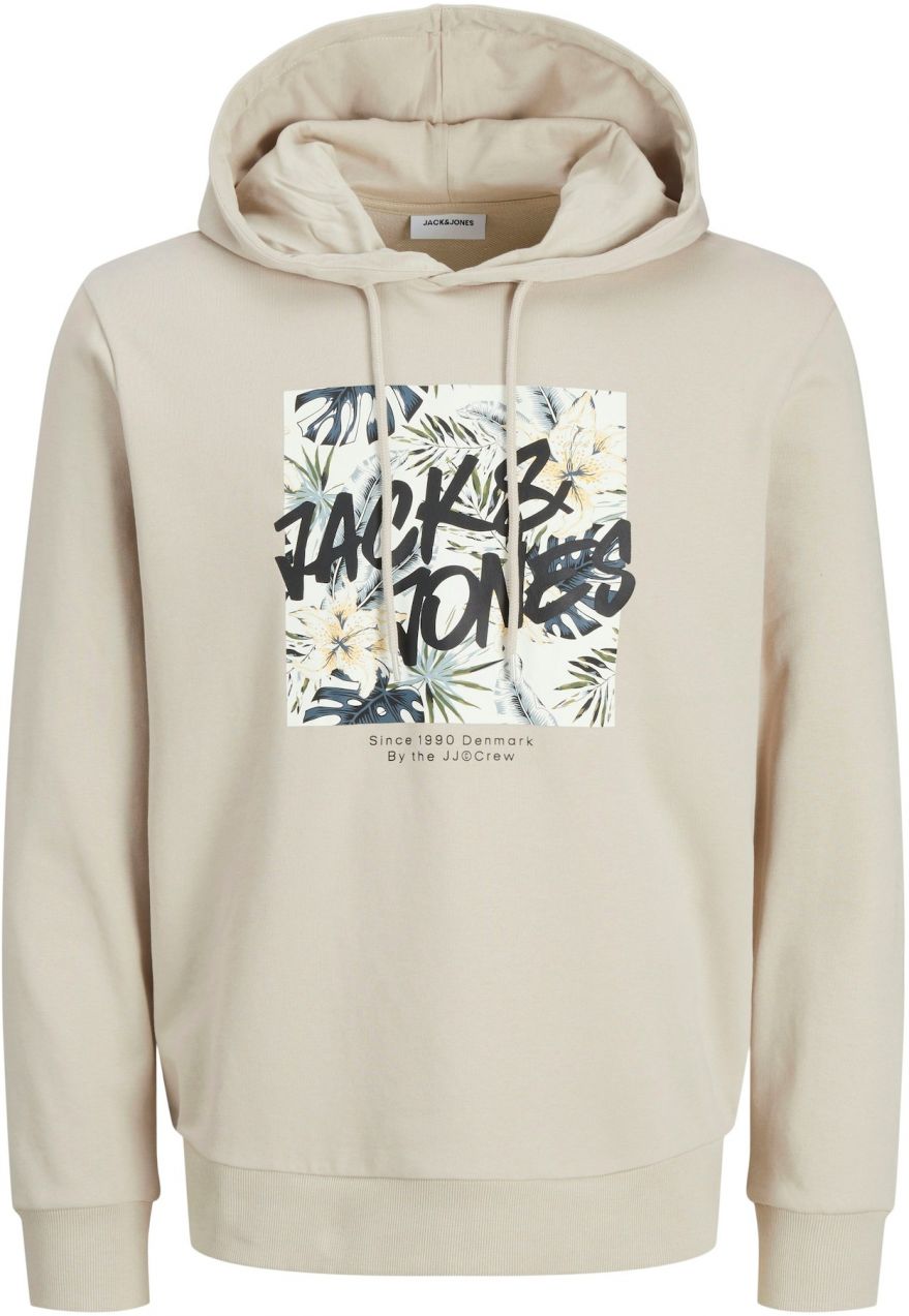 JACK & JONES Mikina 'JJHawaii'  béžová / zmiešané farby