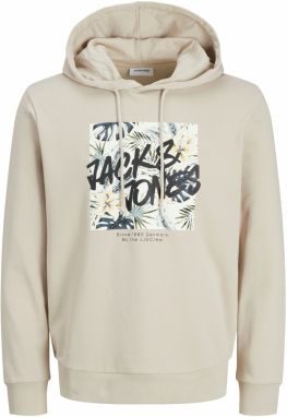 JACK & JONES Mikina 'JJHawaii'  béžová / zmiešané farby