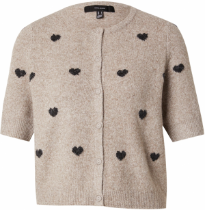 VERO MODA Kardigán 'DOFFY INTARSIA'  tmavošedá / čierna