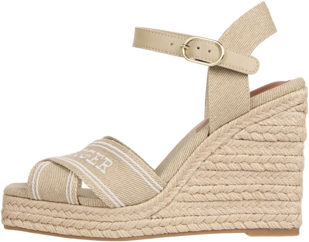 TOMMY HILFIGER Sandále  béžová / biela