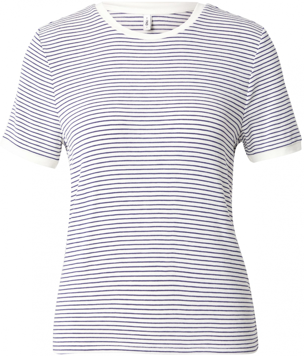 ONLY Tričko 'ONLTINE'  modrofialová / biela